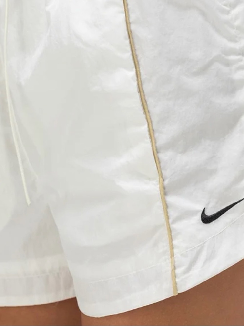 Nike Windrunner Women’s White Athletic Shorts with Black Swoosh Large NWT - Picture 15 of 15